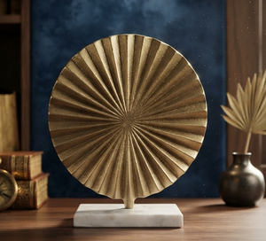 Décoration de table ronde de luxe, sculpture en métal, best-seller, vaisselle moderne, objet rond pour la décoration - Product Image 1