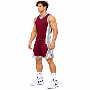 Conjunto de Uniforme de Baloncesto Sublimado Personalizado para Hombre, Transpirable, de Secado Rápido, Uniforme de Baloncesto sin Mangas, Ropa Deportiva al por Mayor - Product Image 2