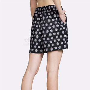 Pantalones Cortos de Mujer para Ocio de Fin de Semana, Tacto Suave, Cordón Ajustable, Acabado Liso, Listos para Vacaciones, Estilo Moderno y a la Moda - Product Image 5