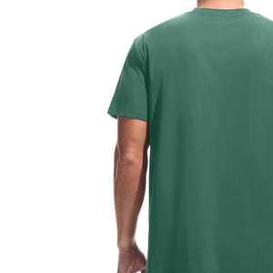Camiseta Casual de Manga Corta para Hombre, Cuello Redondo, Corte Regular, Color Sólido Verde, Material de Jersey de Algodón Tejido - Product Image 4