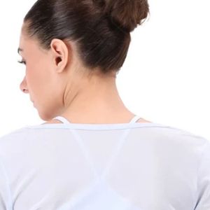 Shirt CrossoveWomen Light Blue Long Sleeve Mesh <b>Top</b> Sheer Sleeve Fitted Layering r Neckline Slim Fit Casual Fashion Basic Women' - Product Image 4