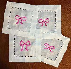 Serviettes carrées personnalisées monogrammées 100% lin, brodées et ourlées, réutilisables, style japonais, pour la maison, le café, le bar, le restaurant - Product Image 4