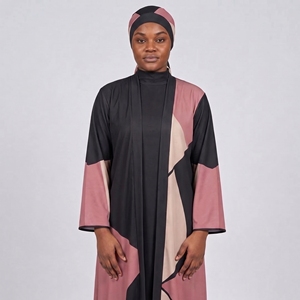 Conjunto Burkini Modesto de 4 Piezas para Mujer, Manga Larga, Islámico, Alta Cobertura, Largo Completo, Sólido, Ligero, Transpirable, de Secado Rápido - Product Image 6