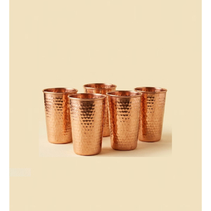 Wholesale Handcrafted Pure <b>Copper</b> Tumbler Eco-Friendly Hammered Finish <b>Copper</b> Water <b>Glass</b> For Ayurvedic Health Custom Logo Metal - Product Image 2