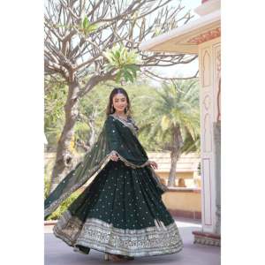 Desinger Green Lehenga Choli - Product Image 5