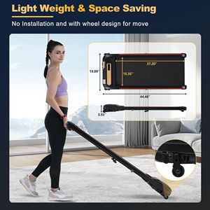 2.5HP Wood Grain <b>Walking</b> Treadmill Incline 0.5-4MPH 300LBS Capacity for Home Office Desk Exercise Deck Decorative <b>Walking</b> <b>Pad</b> - Product Image 3