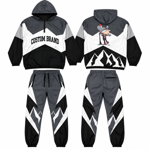 Conjunto Deportivo Personalizado para Hombre, Chaqueta con Capucha y Pantalones Jogger, Estilo Urbano con Bloques de Color - Product Image 4