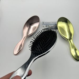 Brosse à cheveux massante à coussin d'air en nylon et poils de sanglier électroplaqués, personnalisable avec logo, haute qualité, pour extensions capillaires, service OEM - Offre Spéciale - Product Image 6