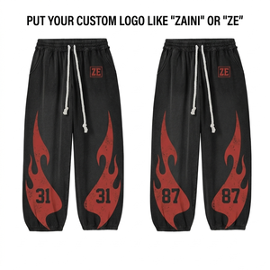 ZAINI Premium 380GSM Cotton <b>Polyester</b> Twill Casual <b>Men</b> <b>Jogger</b> Pant Brown OEM Breathable Eco-Friendly Quick Dry Pleated Front - Product Image 1