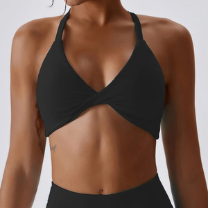 Soutien-gorge de sport premium en nylon et élasthanne écologique pour femme, sans coutures, maintien élevé, respirant, extensible, idéal pour la gym, l'entraînement et le yoga - Product Image 6