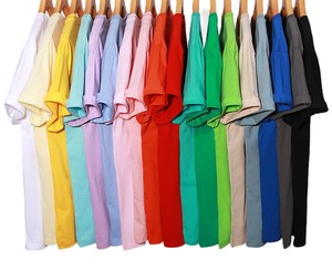 Camisetas Casuales de Verano de Cuello Redondo, Color Sólido, Corte Holgado, 180GSM, 100% Algodón, con Logotipo Personalizado Bordado, Precio de Fábrica en Bangladesh, OEM - Product Image 1