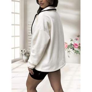 2025 2024 chaqueta de lana con cremallera de piel de oveja para mujer, ropa de abrigo informal con cuello levantado y bolsillos, chaqueta de otoño en talla XL - Product Image 4