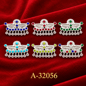 MOLL JEWELLERS Broches de borla de aleación de zinc con diseño de flor chapada en oro y circonitas cúbicas para mujer, joyería de boda A-32053 - Product Image 4