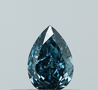 Diamant de laboratoire CVD de 0,20 ct, taille poire, bleu vif fantaisie, pureté VS1, pour la fabrication de bijoux