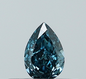 Diamant de laboratoire CVD de 0,20 ct, taille poire, bleu vif fantaisie VS1, pour la fabrication de bijoux - Product Image 1