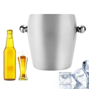 Seau à glace en acier inoxydable robuste à double paroi isolant pour vin, champagne et cocktails – Idéal pour bars, hôtels et usage domestique - Product Image 6