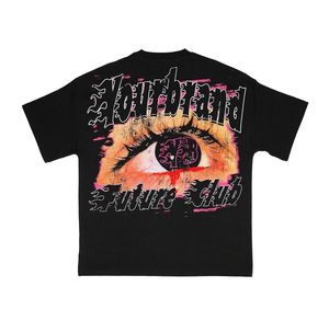 เสื้อยืดโอเวอร์ไซส์ทรงหลวม 300 GSM สำหรับผู้ชาย พิมพ์ลาย DTG สกรีนลายแบบเรียบ รับทำโลโก้ OEM ตามสั่ง - Product Image 2