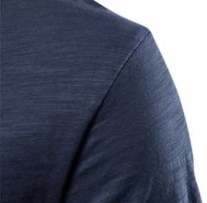 <b>Men's</b> Slim Fit Short Sleeve O-Neck T-Shirt Solid Color Knitted Casual Wear 100% Cotton Jersey Fabric - Product Image 6