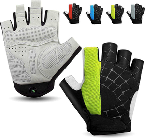 Gants de cyclisme demi-doigts personnalisés en polyester antidérapants, taille et couleur personnalisables, impression de logo, faible MOQ - Product Image 1
