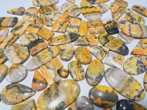Pierre précieuse en vrac de jaspe abeille, cabochon, vente en gros, fabricant, kg, kilo, kilogramme, lot en vrac, directement de l'usine - Product Image 2