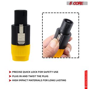 Adattatore Jack Audio di Alta Qualità con Pin Maschio, Confezione da 6, Connettore per Altoparlanti SPKN BGO-Audio - Product Image 5