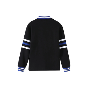 Zeta Phi Beta Black Chenille V-neck Premium Greek Letter Vintage Wool/Cashmere <b>Thick</b> Winter <b>Cardigan</b> Embroidered Patch Unisex - Product Image 2