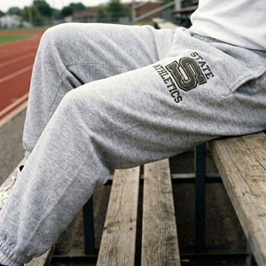 Pantalones Jogger Oversize Formales para Hombre, Ecológicos, con Lavado Ácido y Cierre con Cordón, de Felpa de Algodón Pesado Gris Jaspeado, Venta al por Mayor - Product Image 5