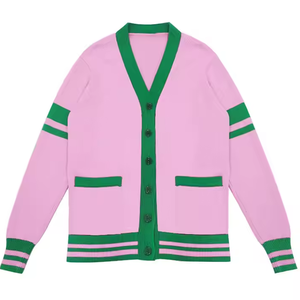 Concevez vos propres pulls à col en V de haute qualité pour les sororités, les fraternités, les écoles, les collèges, les universités, avec logos, cardigans tricotés - Product Image 1