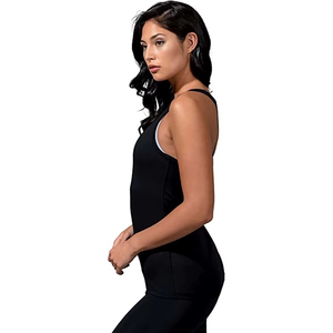 Women Solid Color Knitted Sleeveless Tank <b>Top</b> Scoop Neck Breathable Casual Spandex Polyester Regular Fit - Product Image 5
