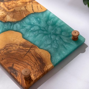 Planche à découper sur mesure en bois et résine, style industriel moderne de luxe, jetable, pour cuisine domestique, pizza, d'Inde - Product Image 2