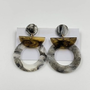 Boucles d'oreilles pendantes en résine colorée, bijoux artistiques faits à la main, accessoire de mode léger, fournisseur en gros - Product Image 6