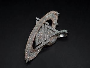 Custom Iced Moissanite <b>Charm</b> Pendant 925 <b>Silver</b> Gold Plated Universe Letter Jewelry for Men Party Gift - Product Image 1