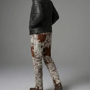 Pantalon en cuir de vachette à poils longs sur mesure haut de gamme pour homme, pantalon en fourrure de vache véritable pour vêtements de cowboy occidentaux de luxe - Product Image 3