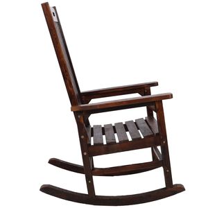 Silla Mecedora de Madera Extra Grande con Asiento Ancho y Respaldo Alto, Sillas Mecedoras Suaves para Interiores y Exteriores BR - Product Image 5