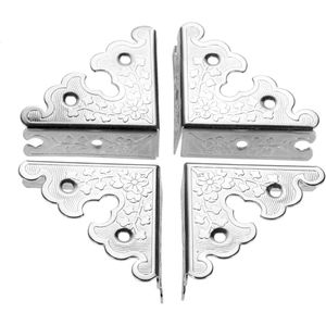 4pcs Retro Style Metal <b>Frame</b> Corner Protectors Decorative Edge Safety Guards Covers for <b>Picture</b> <b>Frames</b> Jewelry <b>Boxes</b> Wooden Gift - Product Image 1