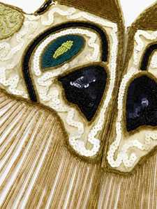 Elegant Beaded Burlesque <b>Cape</b> Fringes Gold <b>Green</b> Sequined Polyester Adult Festival Wrap Chandni Export House ODM 7-Day Sample - Product Image 6