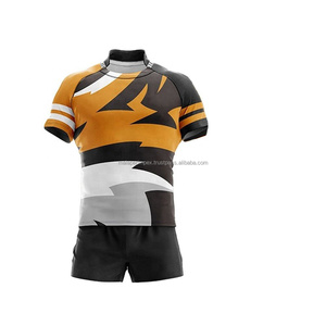 Maillots de rugby vintage sur mesure de haute qualité, respirants, légers, à manches courtes, tenues de football originales d'un fabricant fiable - Product Image 2