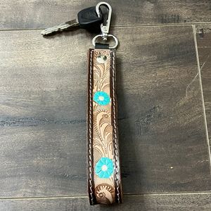 Nouveau porte-clés en cuir de vache personnalisé de style western, bracelet de poignet, cordon, clip à clés, porte-monnaie, porte-clés de voiture - Product Image 4