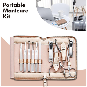 Heavy Duty Toe Nail Clipper Set with Professional Stainless Steel Manicure and Pedicure Set Portable Grooming Care Bag - Product Image 3