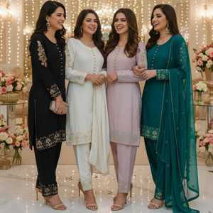 เสื้อคามีซสไตล์ฟาร์ชี ผ้าไหมดิบ คอลเลคชั่นวันอีด - Product Image 1