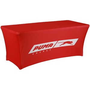 Mantel de Spandex con texto personalizado, cubierta de tela flexible resistente al calor para banquetes, cenas, fiestas y eventos - Product Image 1