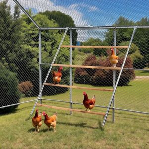 104*143cm Outdoor Chicken Perch Animal Cage for Chickens Easy to Set up and Use - Product Image 3