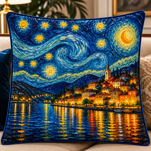 Housse de coussin rectangulaire avec motif de nuit étoilée de Van Gogh, taie d'oreiller artistique, décoration moderne pour la maison - Product Image 4