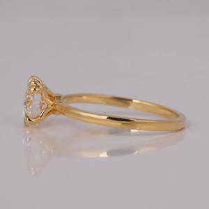 Bague de fiançailles en diamant rond de 2 carats cultivé en laboratoire, or blanc, certifiée IGI, bijoux de luxe unisexe, cadeau de fête - Product Image 2