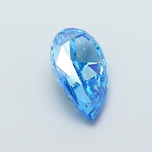 Diamant de laboratoire en forme de poire de 1,5 carat, couleur bleu vif fantaisie, clarté VS1, polissage excellent, pierre précieuse de luxe premium, pierre brute - Product Image 4