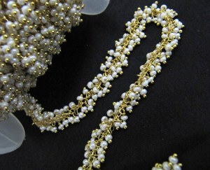 Chaîne de perles de quartz Angoori lisses et rondes, taille 2 mm, pour la fabrication de bijoux, vendue au mètre - Product Image 3