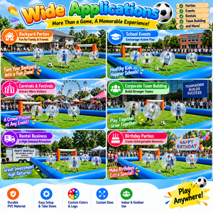 Campo da Calcio Gonfiabile Gigante, Campo da Calcio Portatile Gigante per Bumper Ball, Gioco Interattivo per Eventi all'Aperto/Interno per Bambini e Adulti - Product Image 3