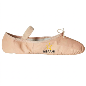 MBAANI รองเท้าบัลเล่ต์แบบนุ่มผู้หญิงหนังแท้ด้านบนแบบแบนรองเท้าฝึกซ้อมเต้นผู้หญิงรองเท้าหนังรองเท้าบัลเล่ต์ - Product Image 6