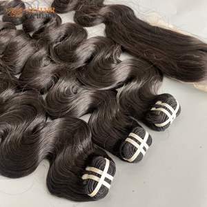 Extensions de cheveux humains Body Wave Longueur 8 "à 34" de cheveux vietnamiens bruts avec perruques Lace Front Cheveux humains - Product Image 2