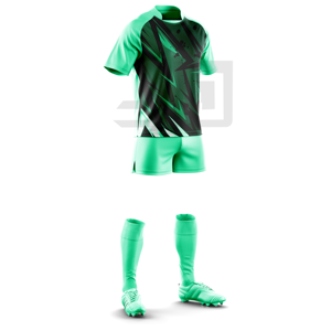 Maillot et short de rugby personnalisés à impression numérique, coupe-vent, écologiques, 100 % polyester, tenue de sport athlétique durable pour - Product Image 6